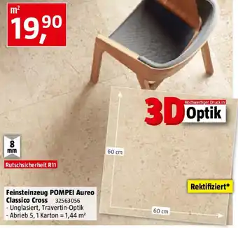 Bauhaus Feinsteinzeug POMPEI Aureo Classico Cross Angebot