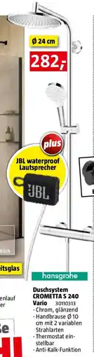 Bauhaus Hansgrohe Crometta Duschsystem Crometta S 240 EcoSmart + JBL Box Angebot