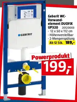 Bauhaus Geberit WC- Vorwand- element DUOFIX Angebot