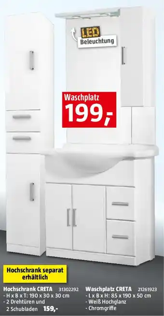 Bauhaus Waschplatz creta Angebot