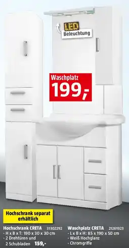 Bauhaus Baden Haus Hochschrank Creta Angebot