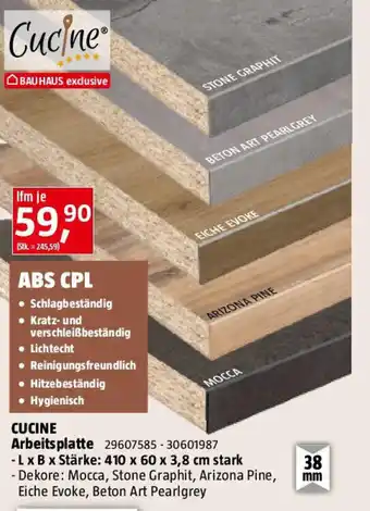 Bauhaus Küchenarbeitsplatte nach Maß Angebot