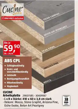 Bauhaus Cucine Arbeitsplatte Angebot