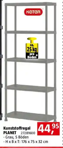 Bauhaus Kunststoffregal PLANET Angebot