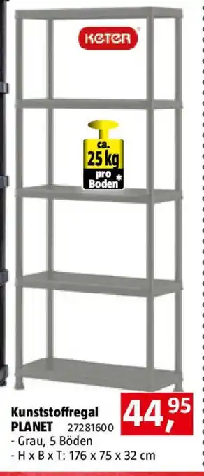 Bauhaus Kunststoffregal PLANET Angebot
