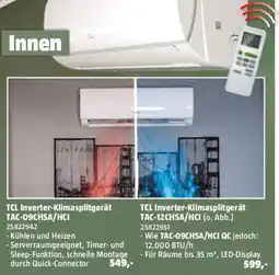 Bauhaus TCL Inverter-Klimasplitgerät mit Quick Connector TAC-12CHSD/TPG11 QC Angebot