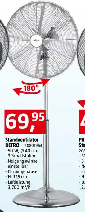 Bauhaus Standventilator RETRO Angebot