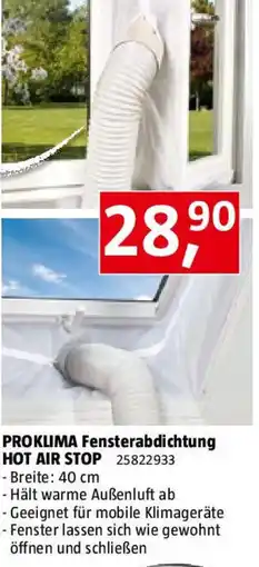 Bauhaus Proklima fensterabdichtung hot air stop Angebot