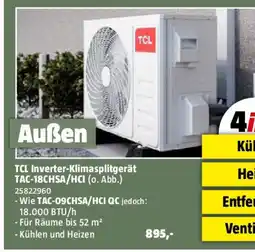 Bauhaus TCL Inverter-Klimasplitgerät TAC-18CHSA/HCI Angebot