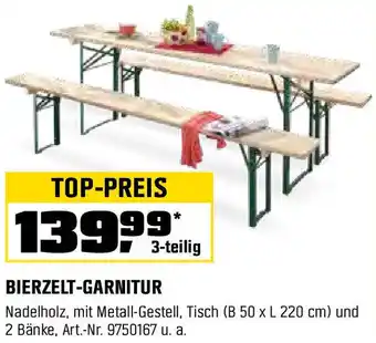 OBI Bierzelt garnitur Angebot