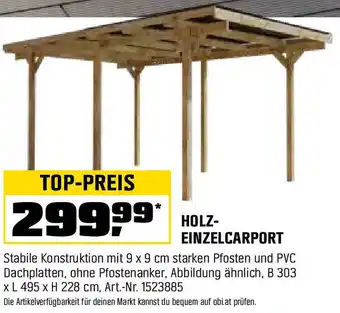 OBI Holz einzelcarport Angebot