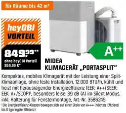 OBI Midea klimagerät portasplit Angebot