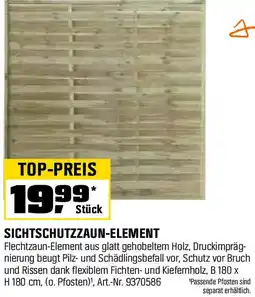 OBI Sichtschutzzaun element Angebot