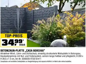 OBI Betonzaun-platte casa borsika Angebot