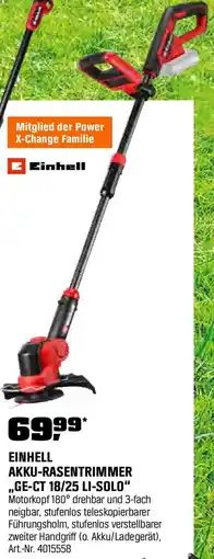 OBI Einhell akku-rasentrimmer ge-ct 18/25 li-solo Angebot