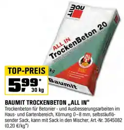 OBI Baumit trockenbeton all in Angebot