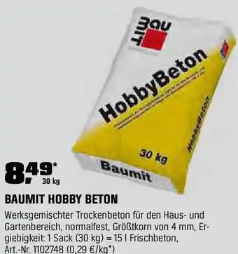 OBI Baumit hobby beton Angebot
