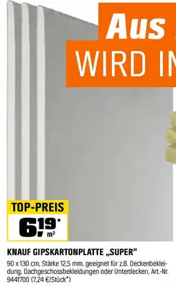 OBI Knauf gipskartonplatte super Angebot