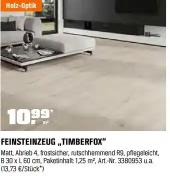 OBI Feinsteinzeug timberfox Angebot