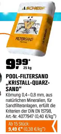 OBI Pool-filtersand kristall-quarz sand Angebot
