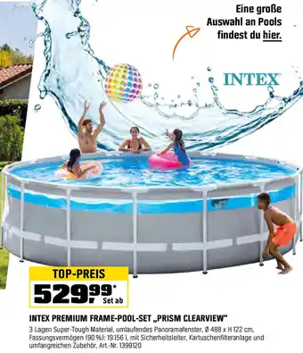 OBI Intex premium frame-pool-set prism clearview Angebot