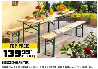 OBI Bierzelt-garnitur Angebot