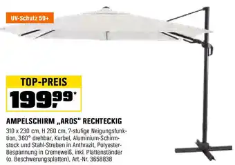 OBI Ampelschirm aros rechteckig Angebot