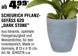 OBI Scheurich pflanz gefäss 620 dark stone Angebot