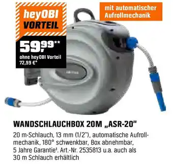 OBI Wandschlauchbox 20m asr-20 Angebot