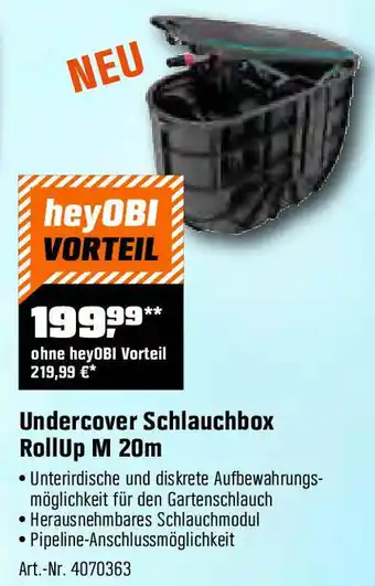OBI Undercover Schlauchbox RollUp M 20m Angebot