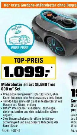OBI Mähroboter smart sileno free 600 m set Angebot