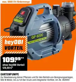 OBI Gartenpumpe Angebot