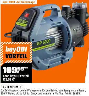OBI Gartenpumpe Angebot