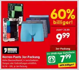 Interspar HAPPY SHORTS Herren-Pants 3er-Packung Angebot