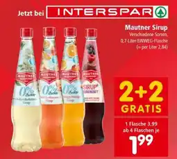 Interspar Mautner Sirup Angebot