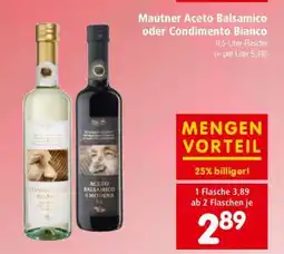 Interspar Mautner Aceto Balsamico oder Condimento Bianco Angebot