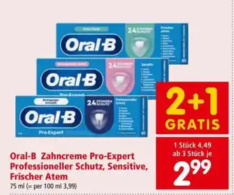 Interspar Oral-B Zahncreme Pro-Expert Professioneller Schutz, Sensitive, Frischer Atem Angebot