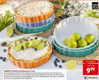Interspar SIMPEX COLOR Tarteformen 27 cm Angebot