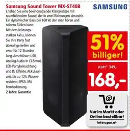 Interspar SAMSUNG SOUND TOWER MX-ST40B Angebot