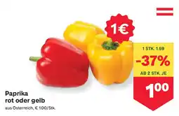 MPreis Paprika rot oder gelb Angebot