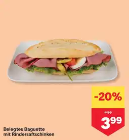 MPreis Belegtes Baguette mit Rindersaftschinken Angebot