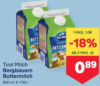 MPreis Tirol Milch Bergbauern Buttermilch Angebot