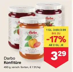 MPreis Darbo Konfitüre Angebot