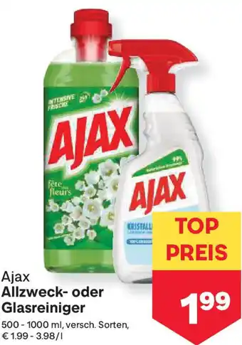 MPreis Ajax Allzweck- oder Glasreiniger Angebot