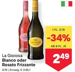 MPreis La Gioiosa Bianco oder Rosato Frizzante Angebot