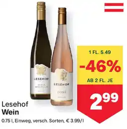 MPreis Lesehof Wein Angebot