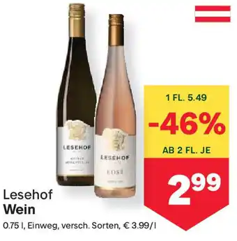 MPreis Lesehof Wein Angebot