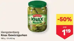 MPreis Hengstenberg Knax Gewürzgurken Angebot