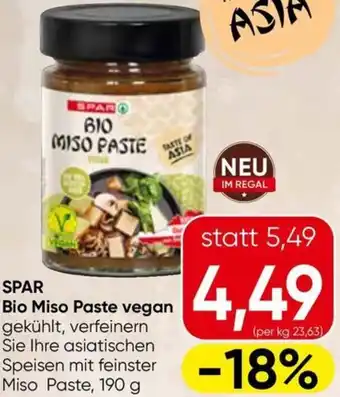 Spar SPAR Bio Miso Paste vegan Angebot