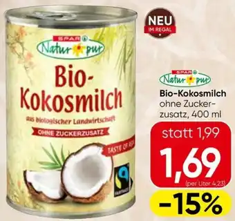 Spar Natur pur Bio-Kokosmilch Angebot